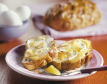 foto Kerstbrood met mascarpone en lemon curd