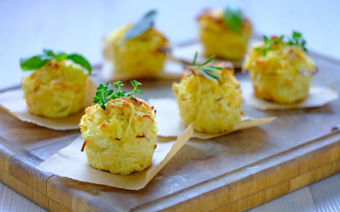 Brood-aardappel rösti in muffinvorm