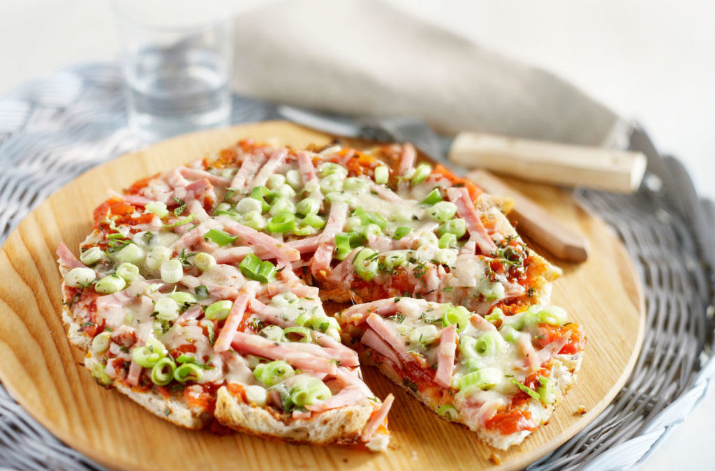 Broodpizza met ham